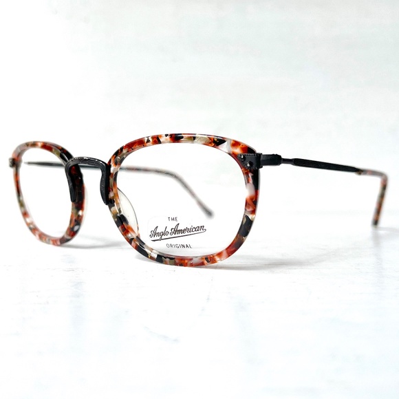 Anglo American Optical Mosaic Confetti Red Orange Multi Marble Acetate 'Rialto' - Picture 5 of 16